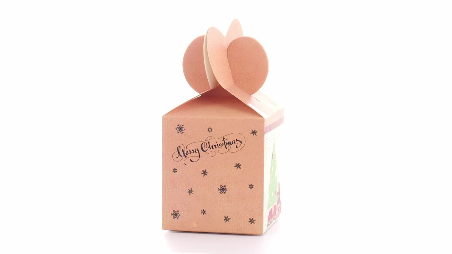 Cutie cani 3D Craciun galbena