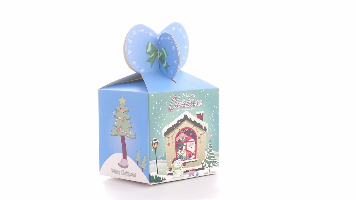 Blue 3D Christmas mugs box