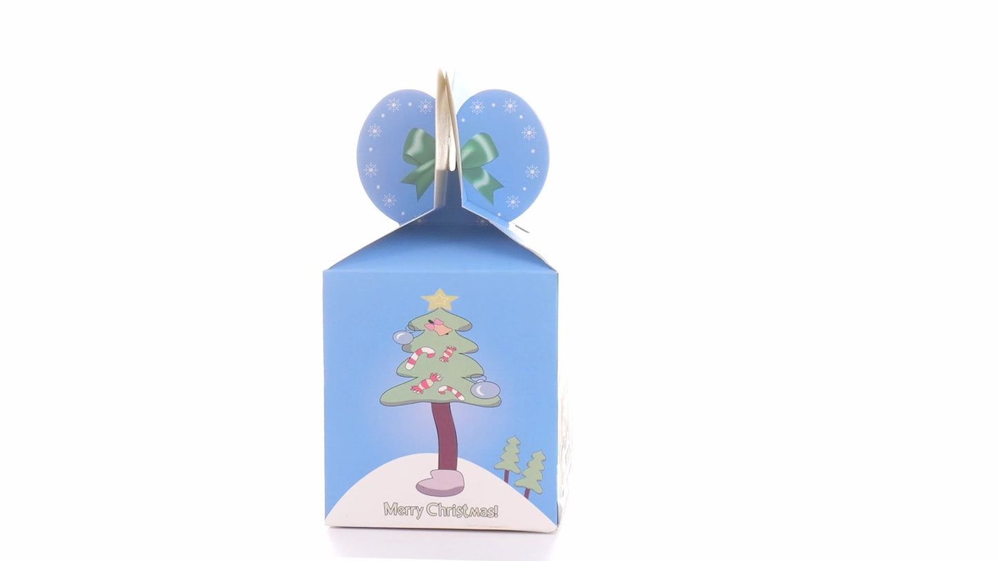 Blue 3D Christmas mugs box