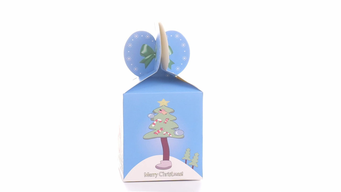 Blue 3D Christmas mugs box