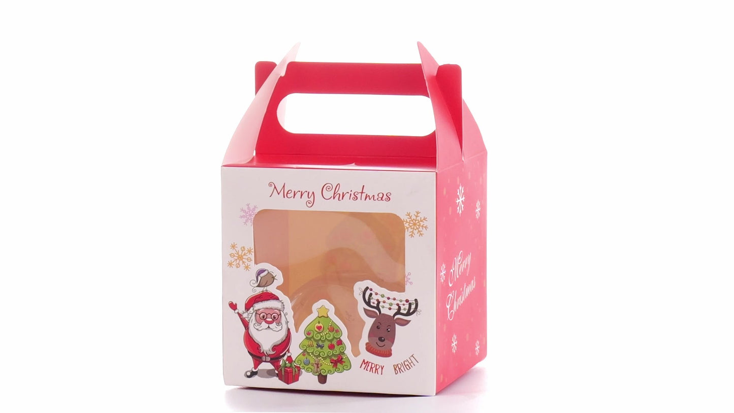 3D Christmas mugs box red+white