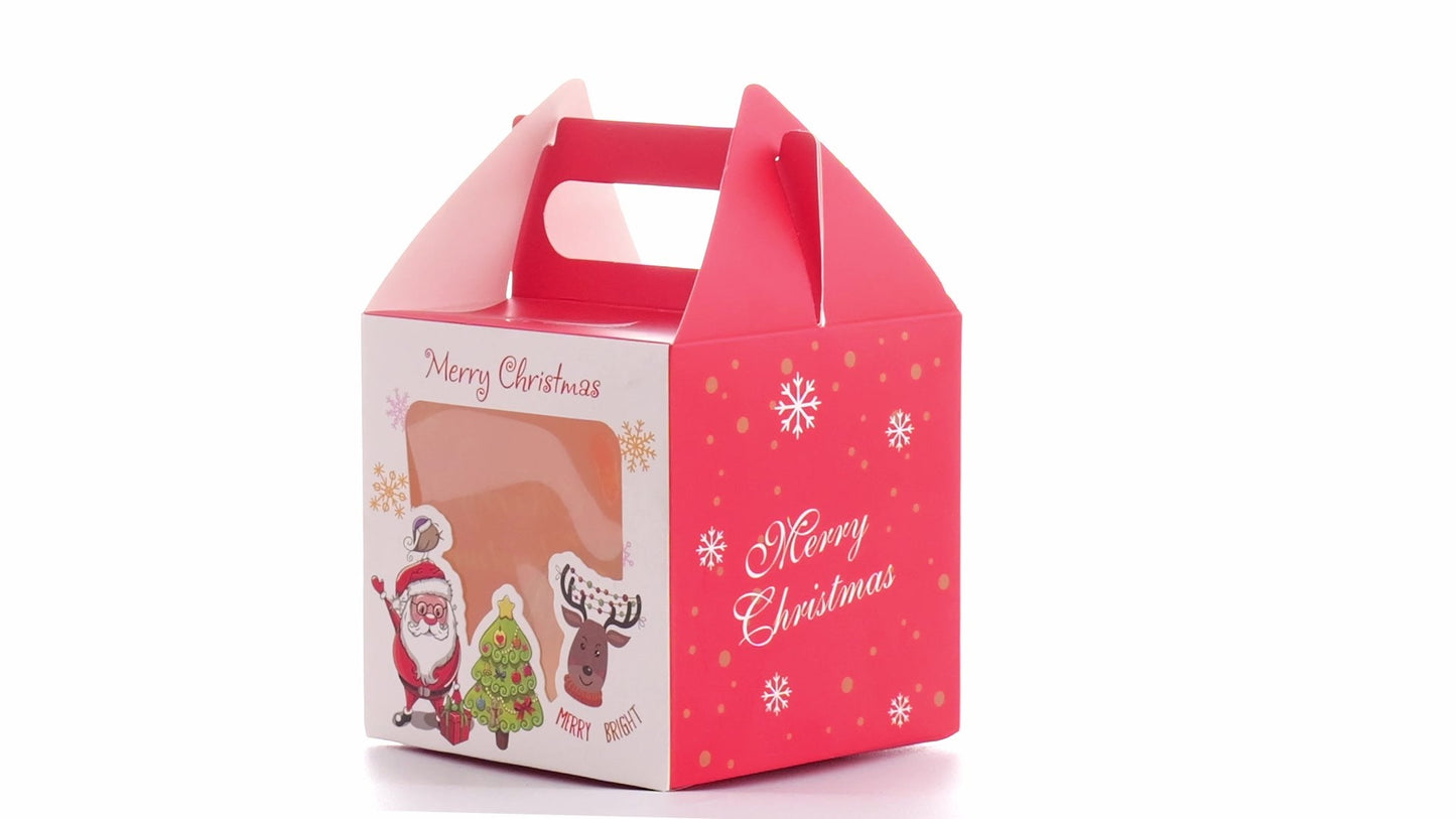 3D Christmas mugs box red+white
