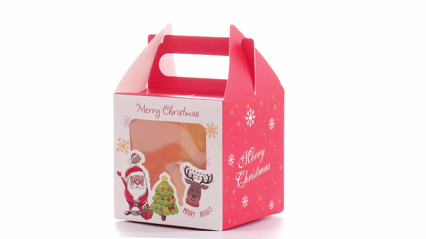 3D Christmas mugs box red+white