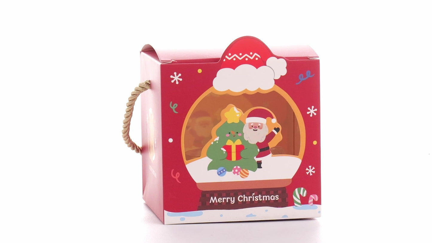 3D Christmas mugs box with rope handle