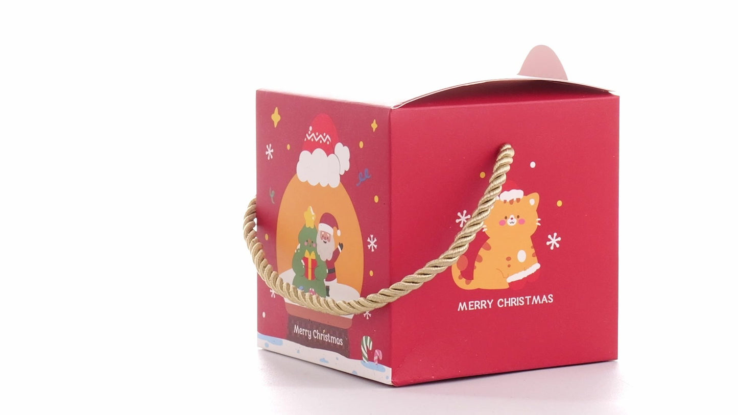 3D Christmas mugs box with rope handle