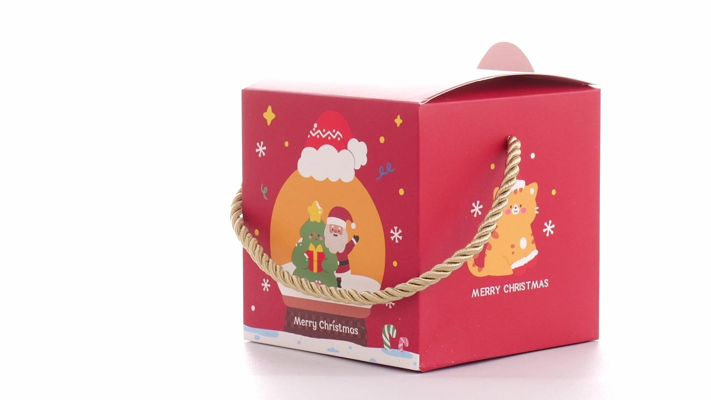 3D Christmas mugs box with rope handle