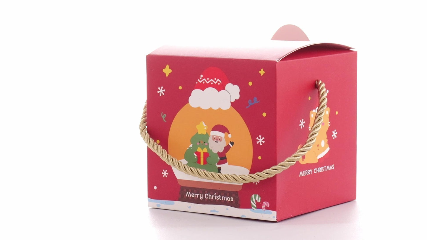 3D Christmas mugs box with rope handle