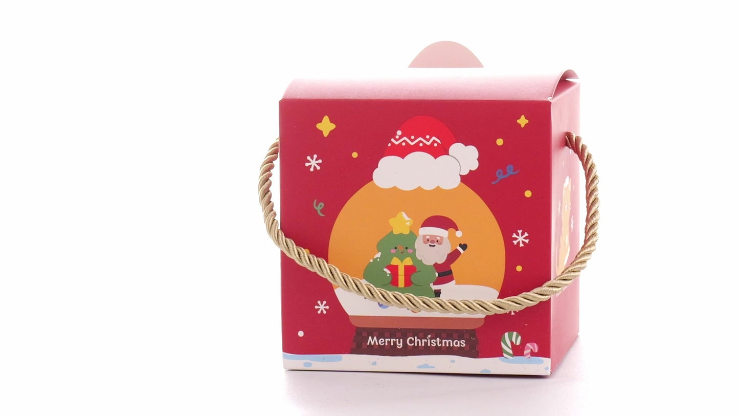 3D Christmas mugs box with rope handle