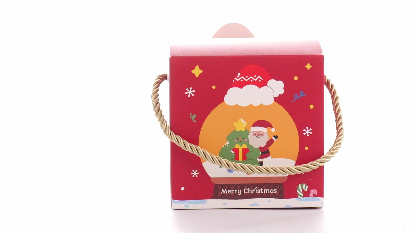 3D Christmas mugs box with rope handle
