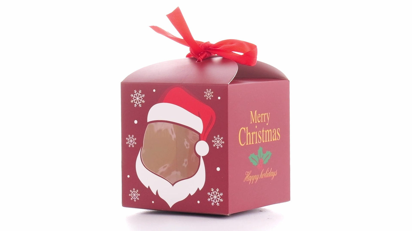 Christmas mugs with red bow