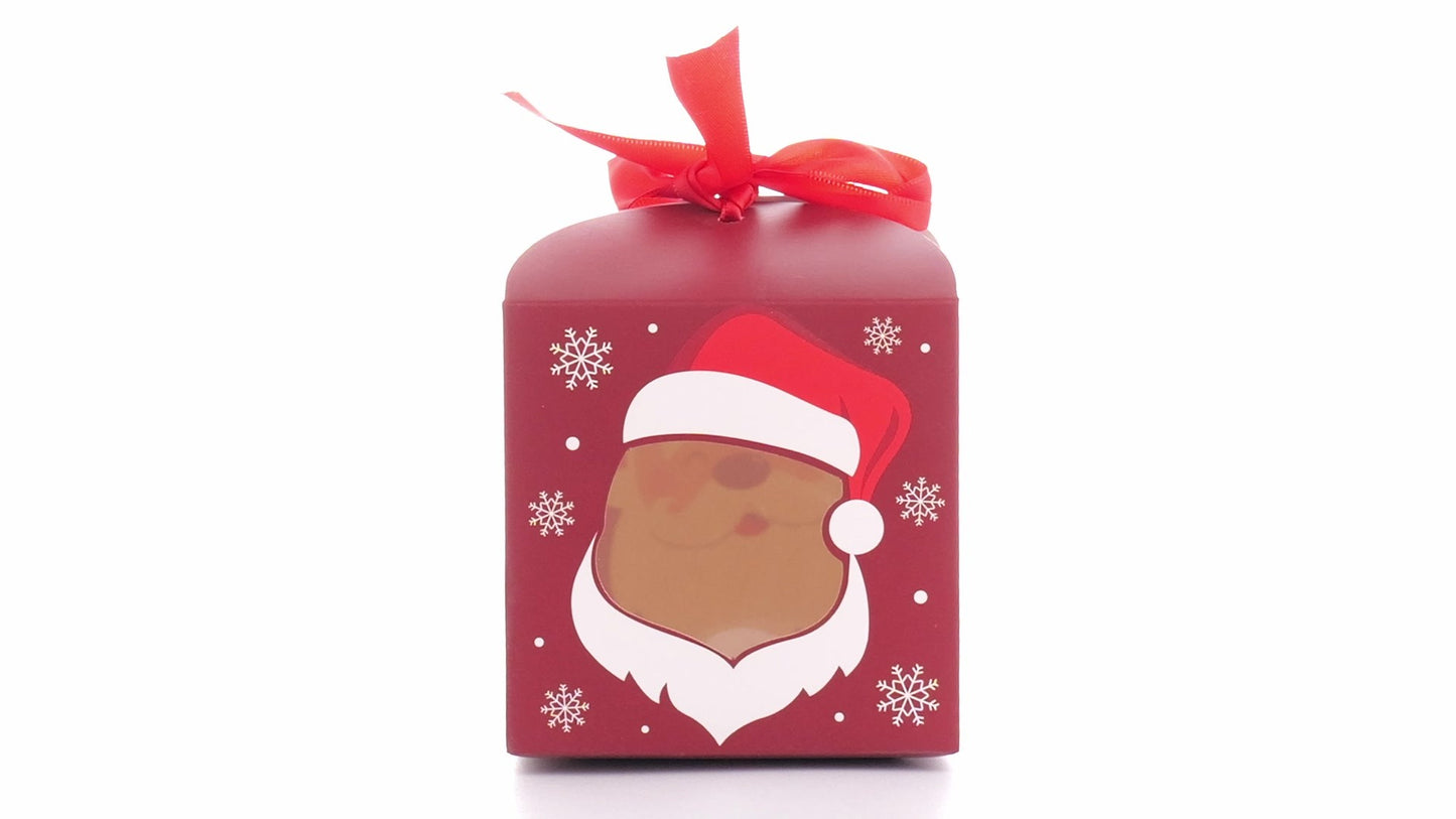 Christmas mugs with red bow