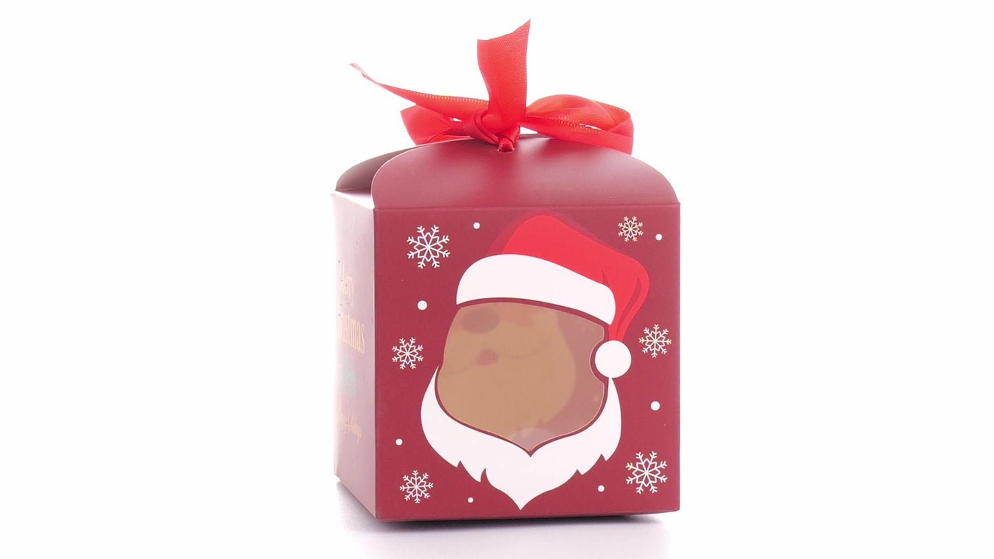 Christmas mugs with red bow