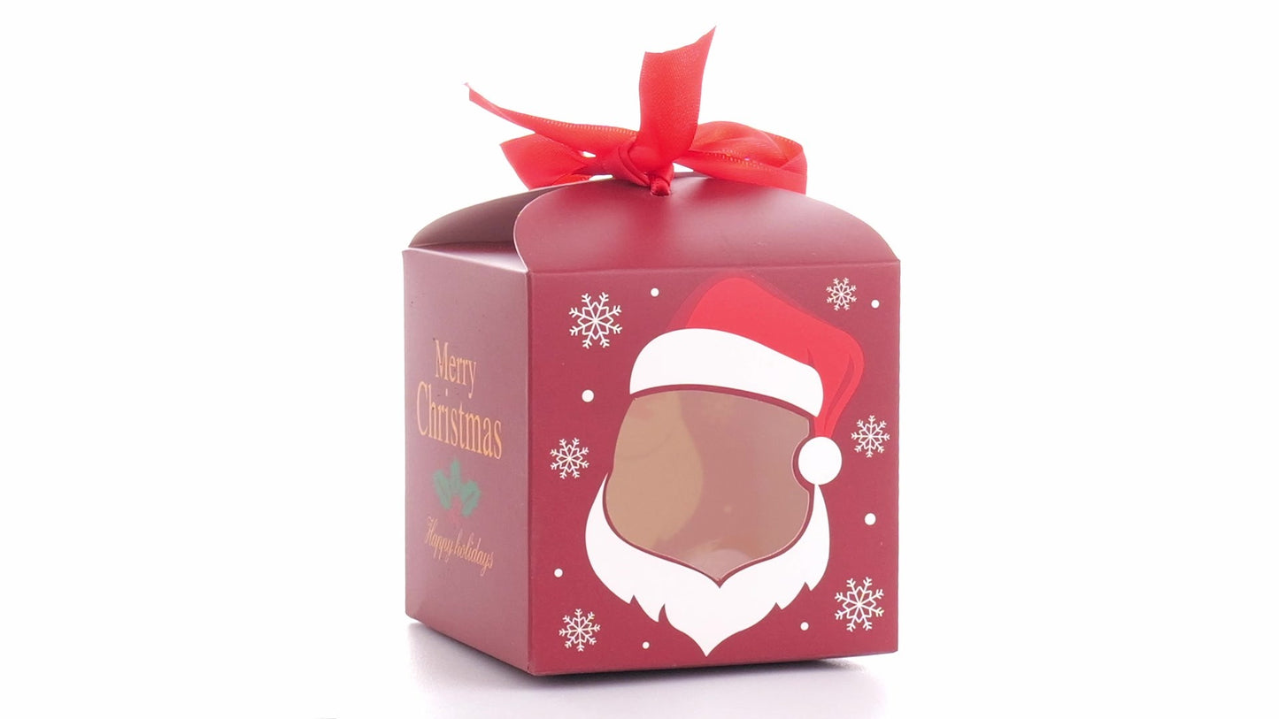 Christmas mugs with red bow