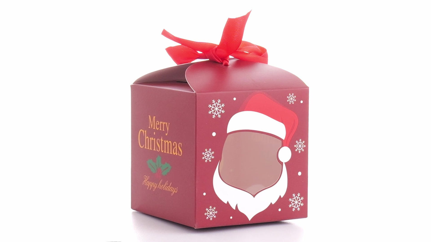 Christmas mugs with red bow