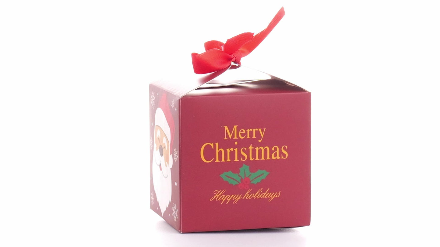 Christmas mugs with red bow