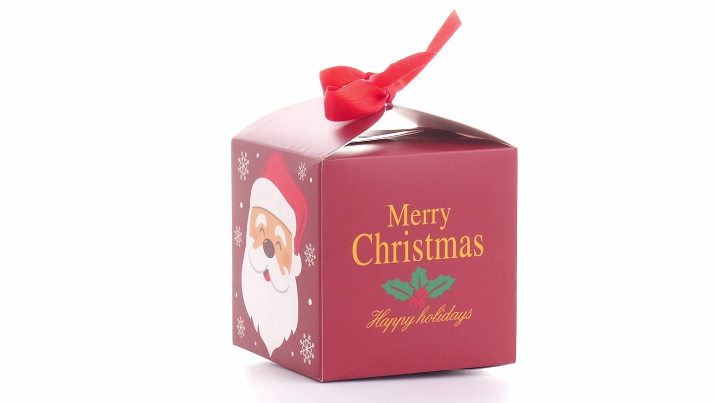 Christmas mugs with red bow