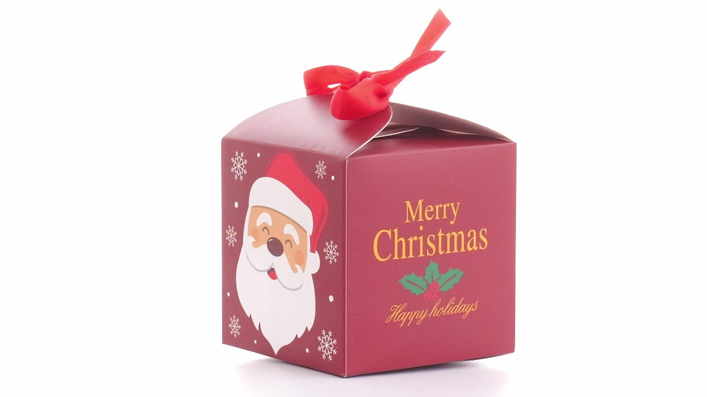 Christmas mugs with red bow