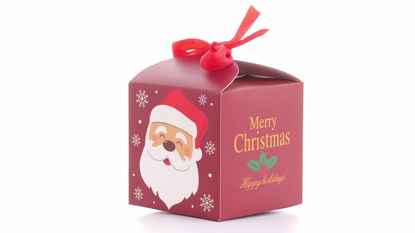 Christmas mugs with red bow