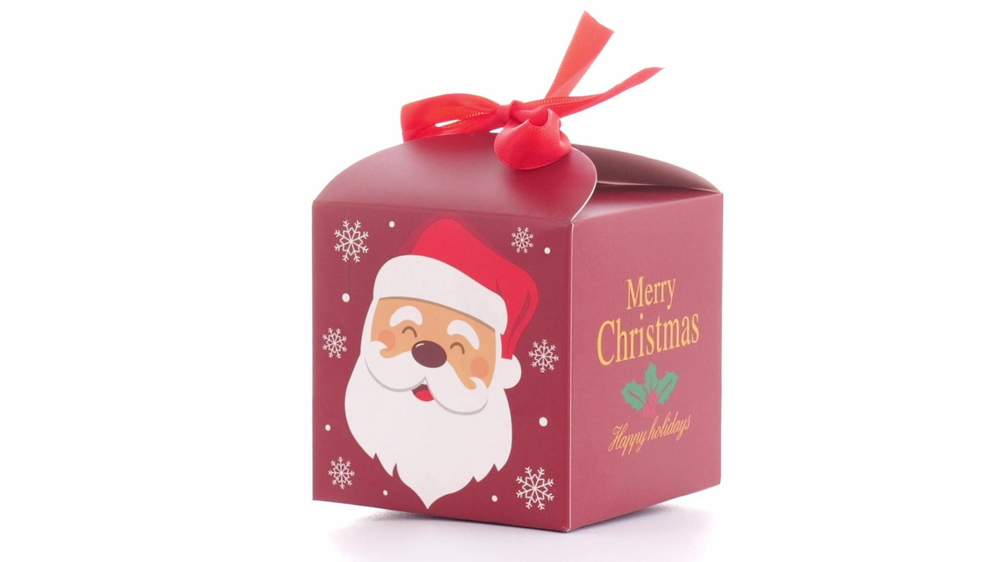 Christmas mugs with red bow