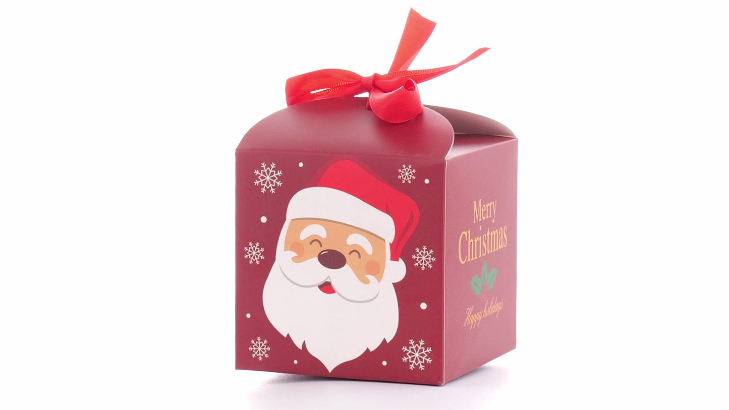 Christmas mugs with red bow
