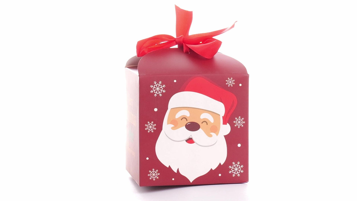 Christmas mugs with red bow