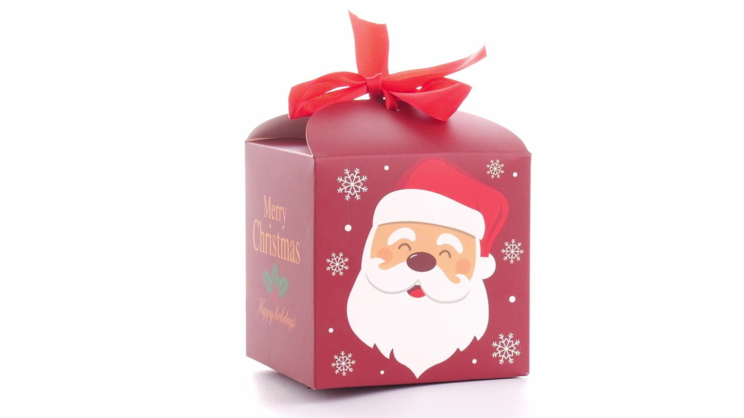 Christmas mugs with red bow