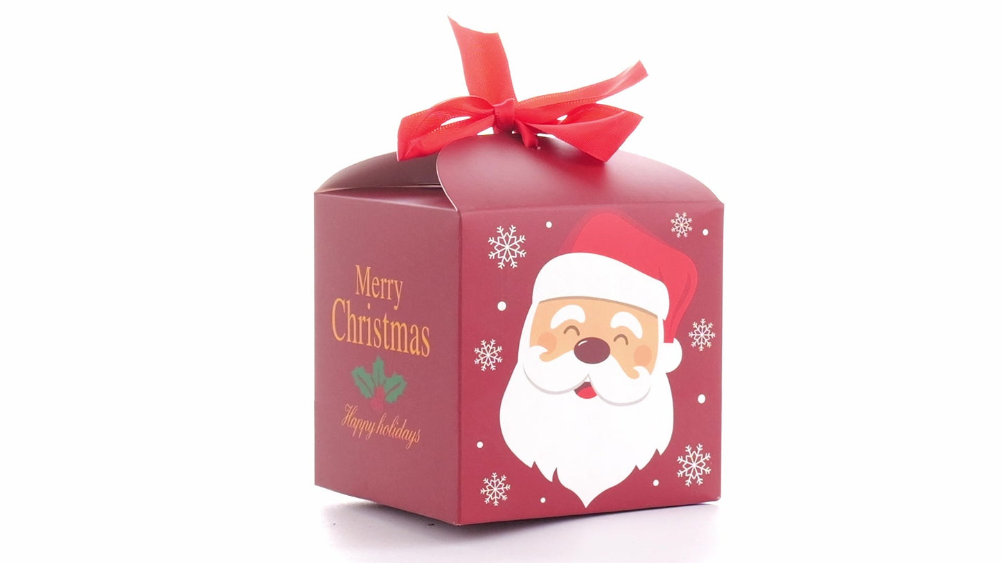 Christmas mugs with red bow