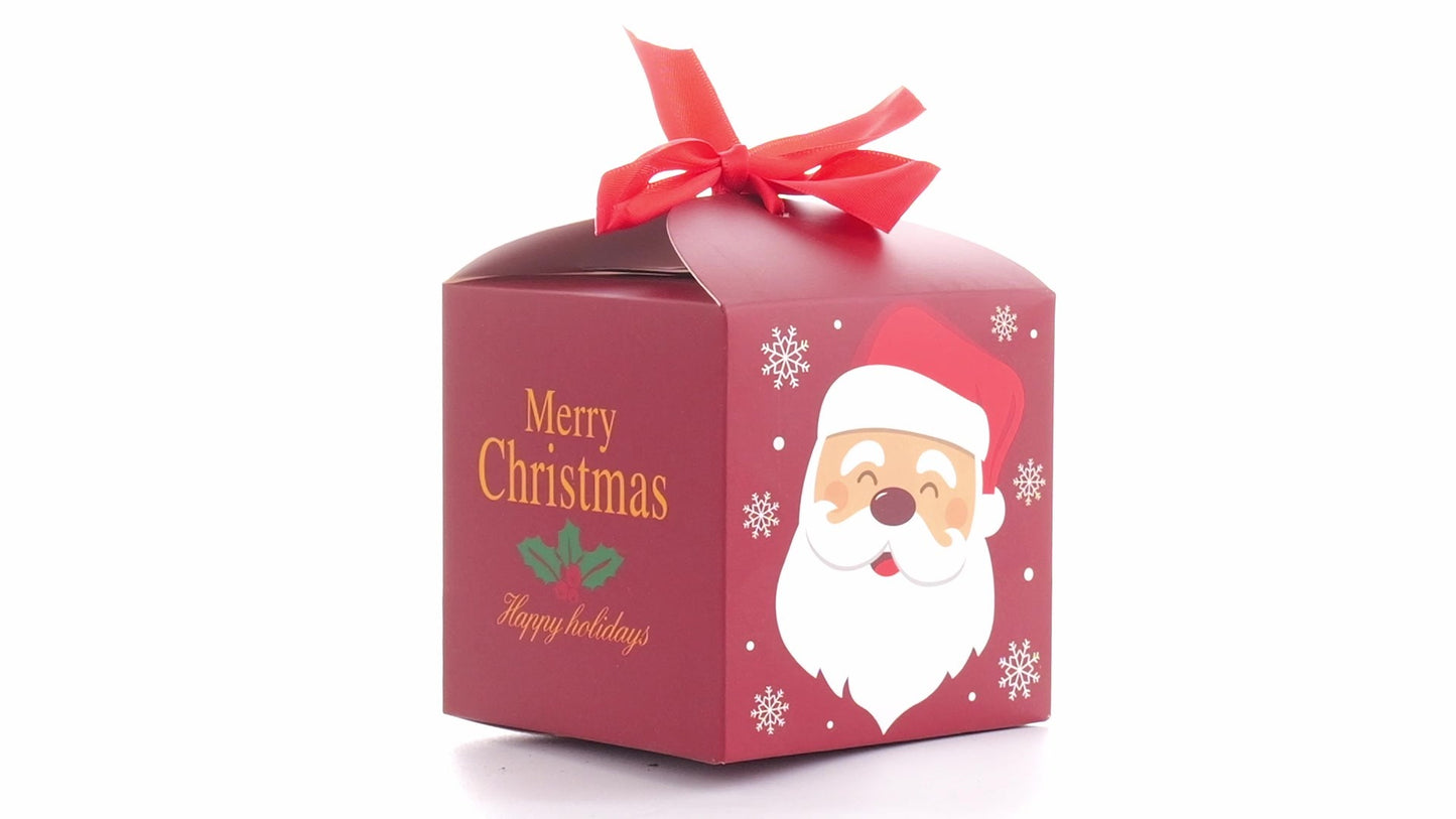 Christmas mugs with red bow