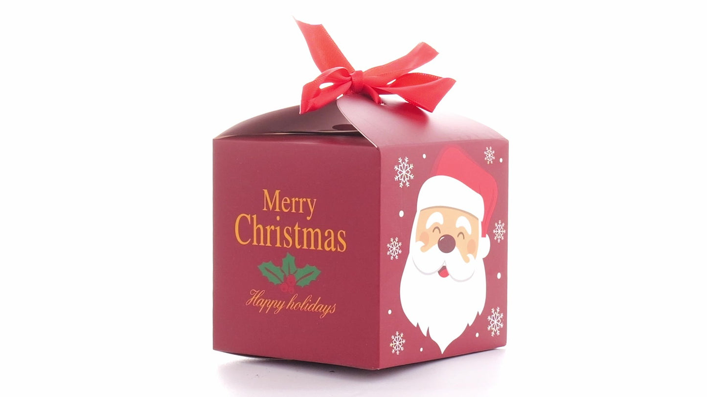 Christmas mugs with red bow