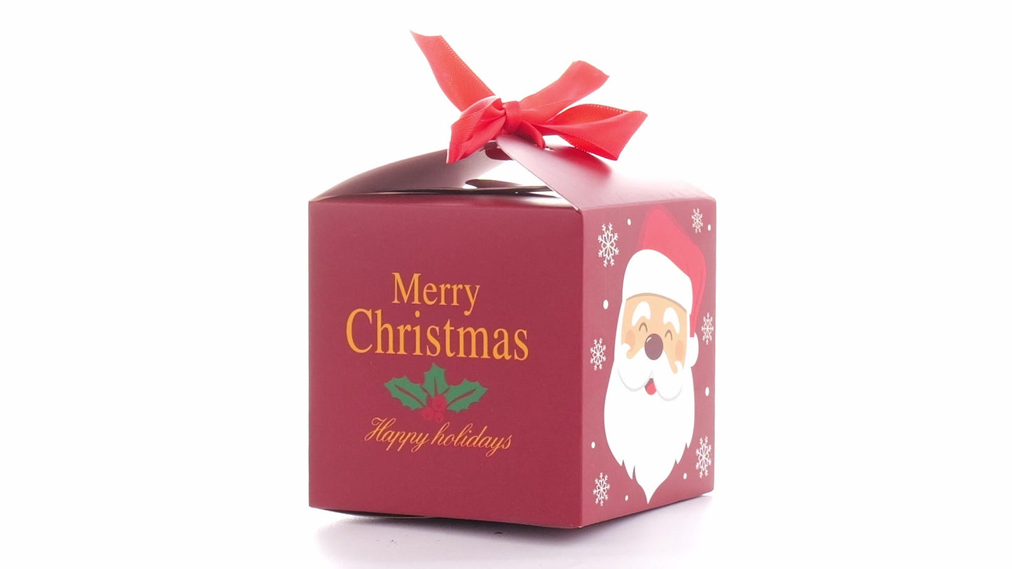 Christmas mugs with red bow