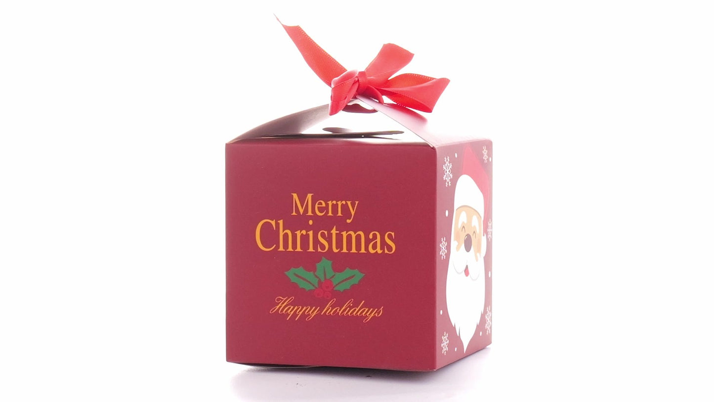 Christmas mugs with red bow