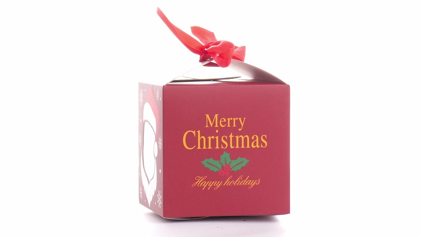 Christmas mugs with red bow