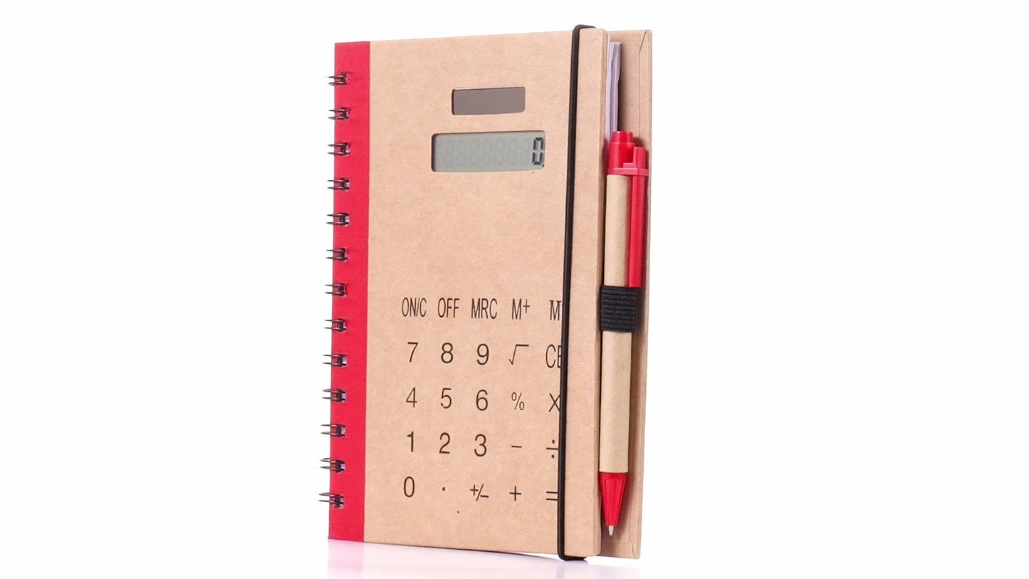Planner with calculator and pen 13x18