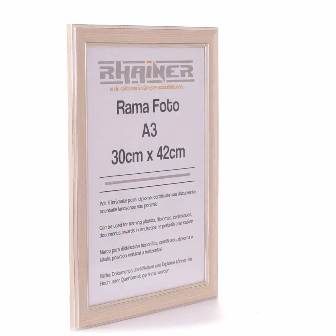Rama foto Malaga crem+argintiu A3