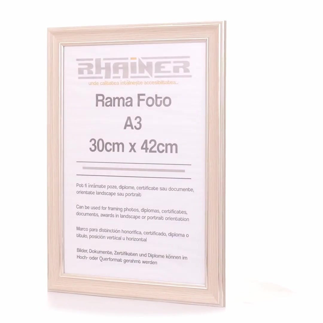 Rama foto Malaga crem+argintiu A3