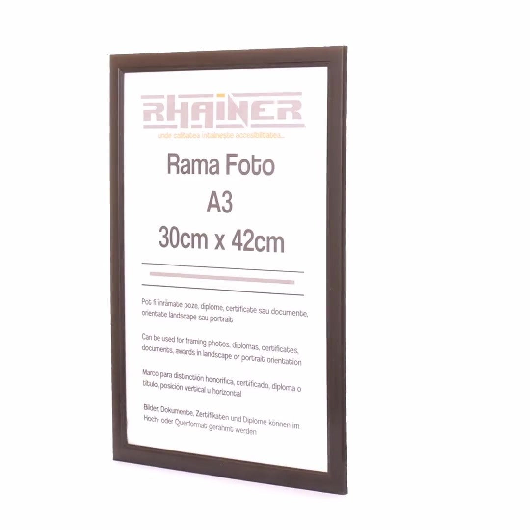 Rama foto Madrid negru A3