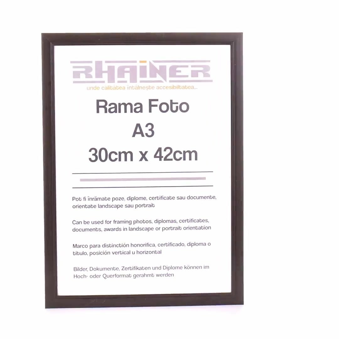 Rama foto Madrid negru A3
