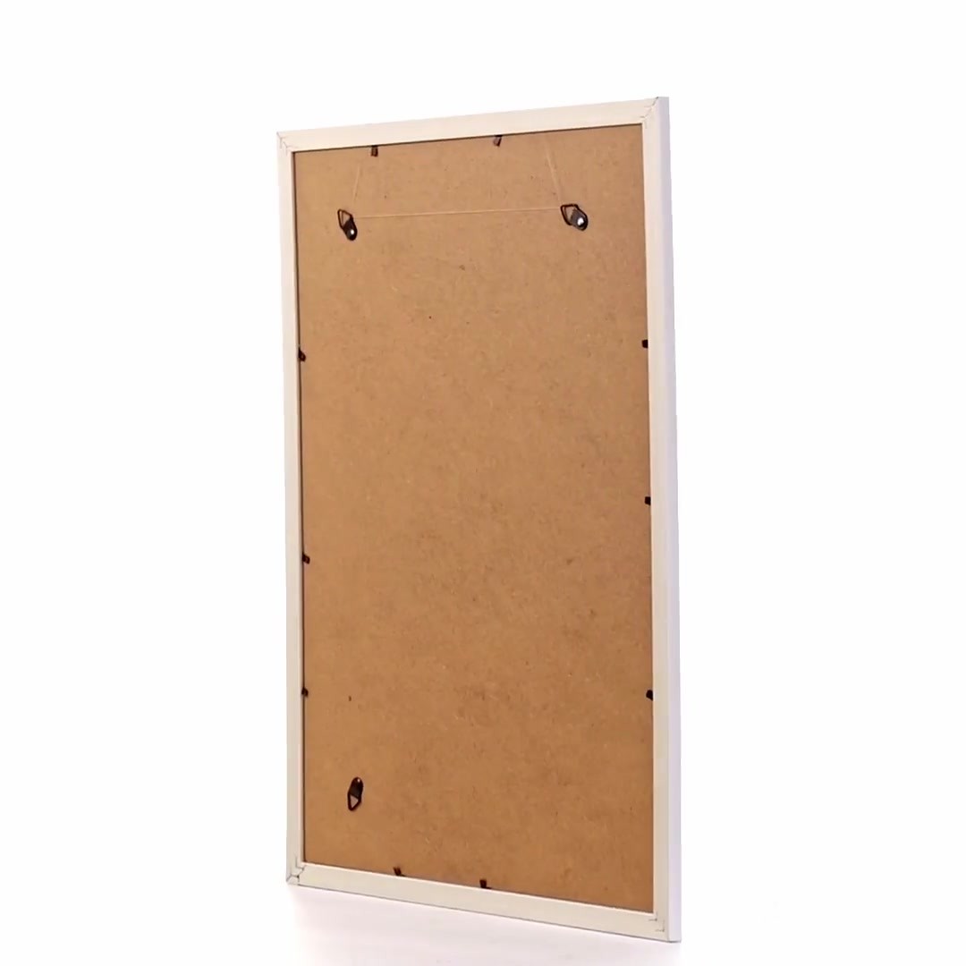 Leon white textured photo frame A3