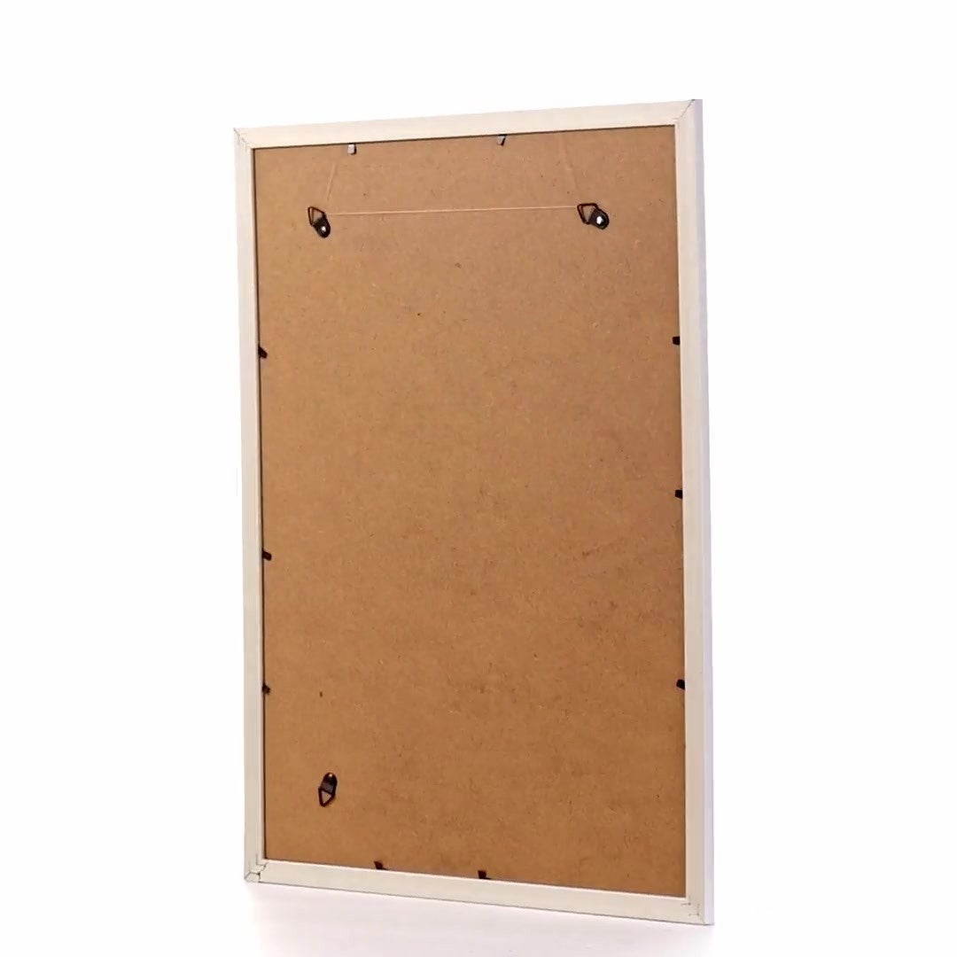 Leon white textured photo frame A3