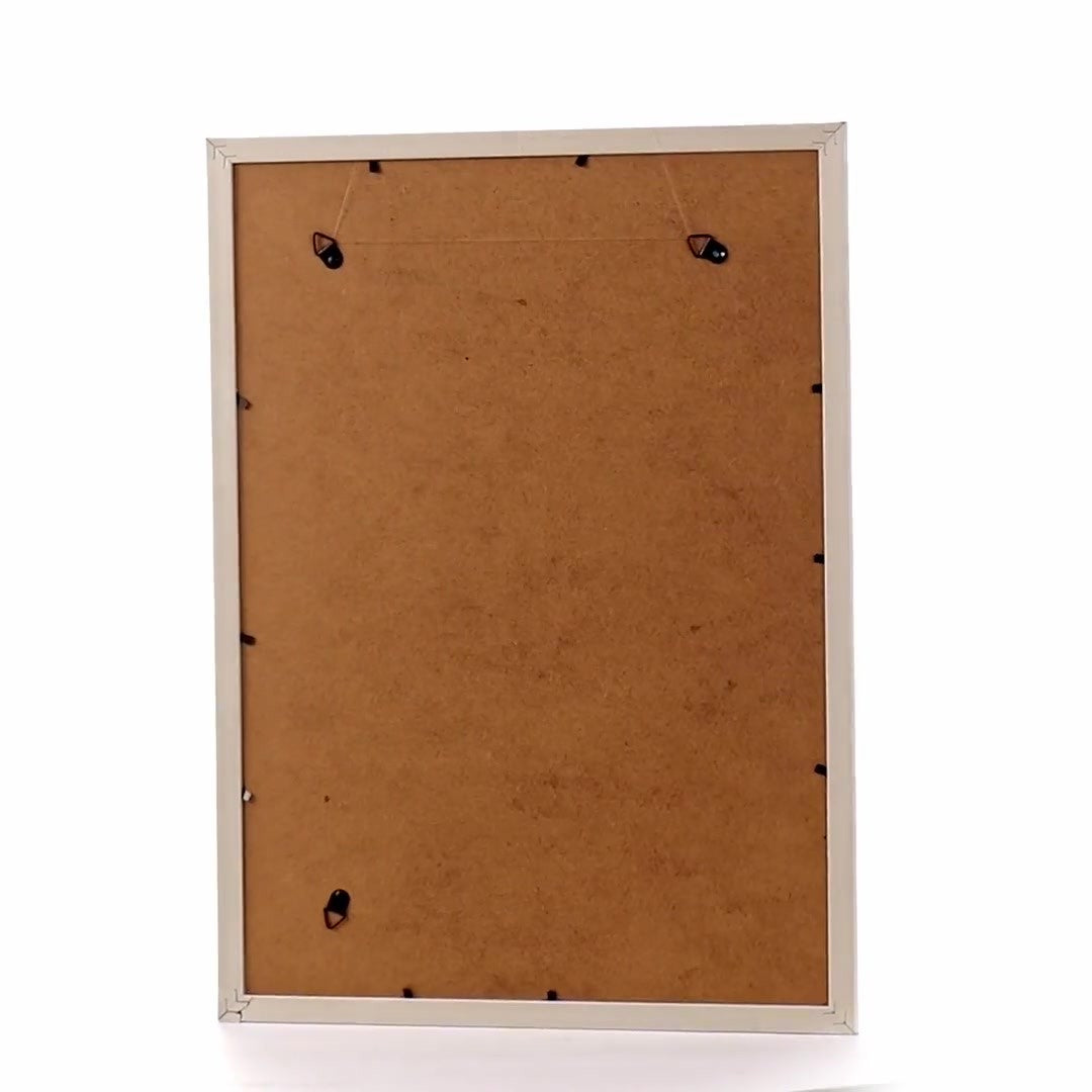Leon white textured photo frame A3