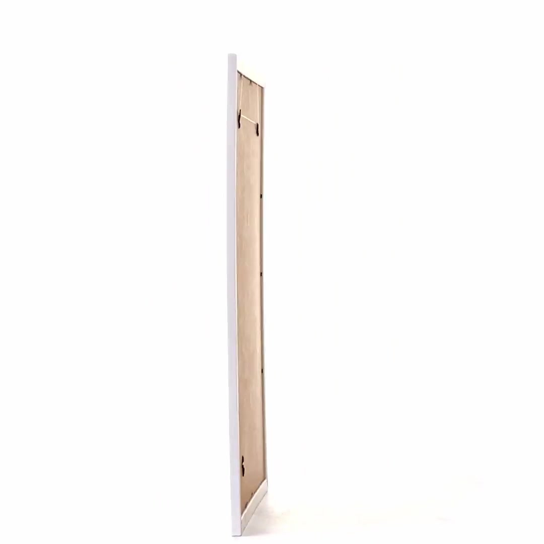 Leon white textured photo frame A3