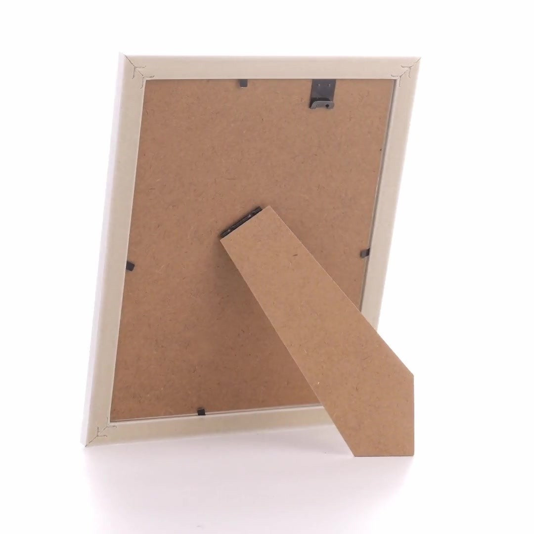 Textured white Leon photo frame A5