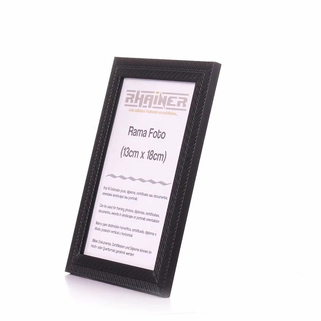 Leon black textured photo frame 13x18
