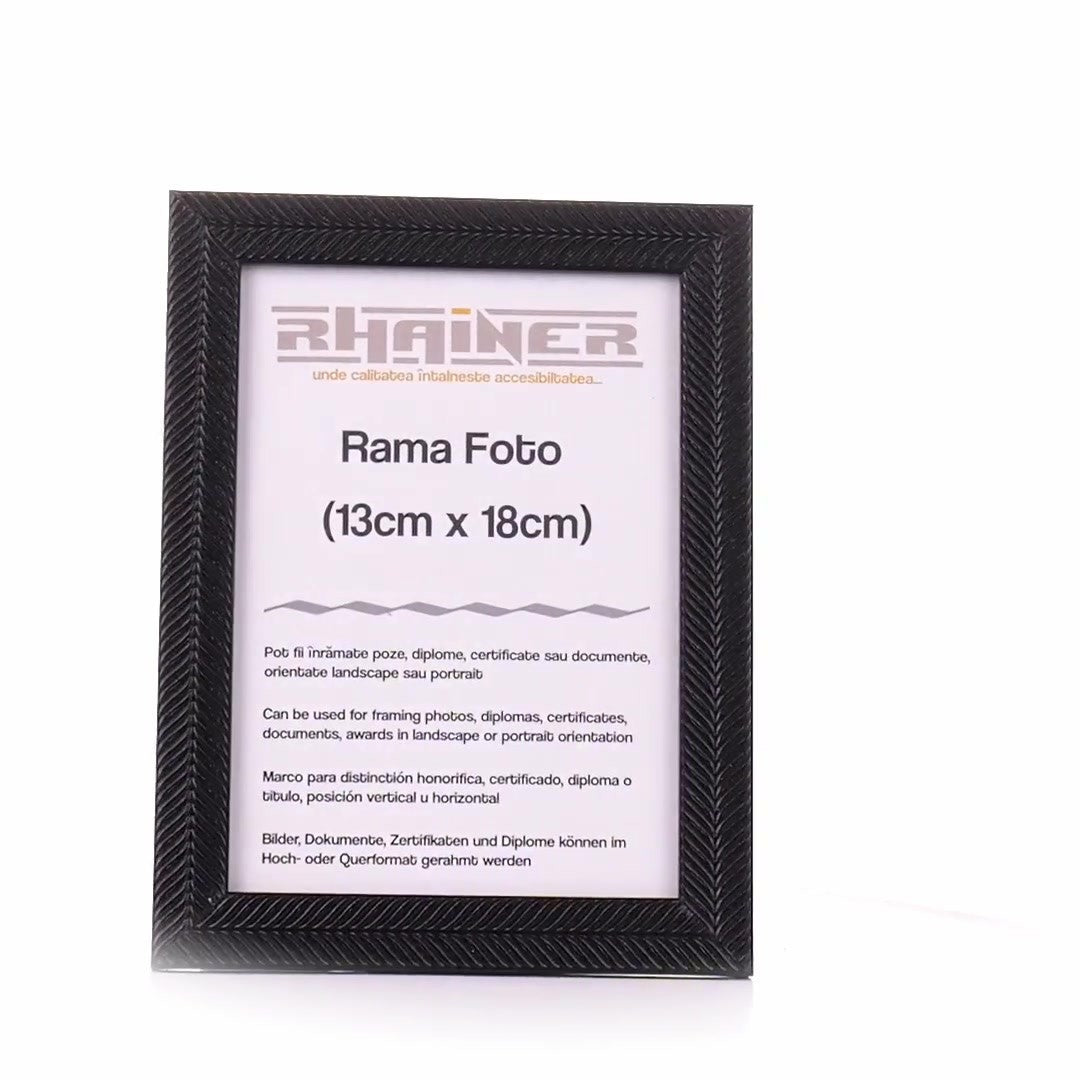 Leon black textured photo frame 13x18