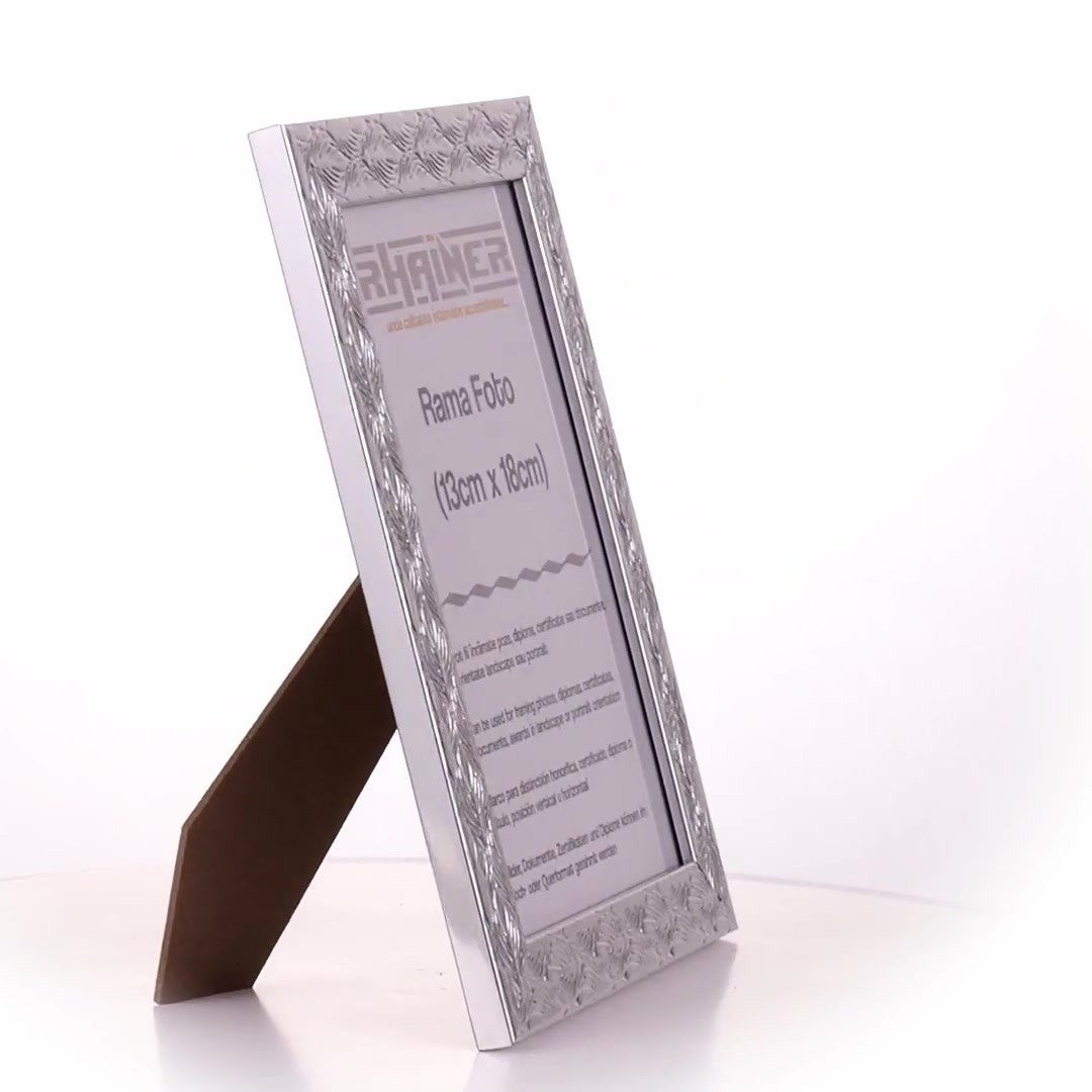 Leon textured silver photo frame 13x18