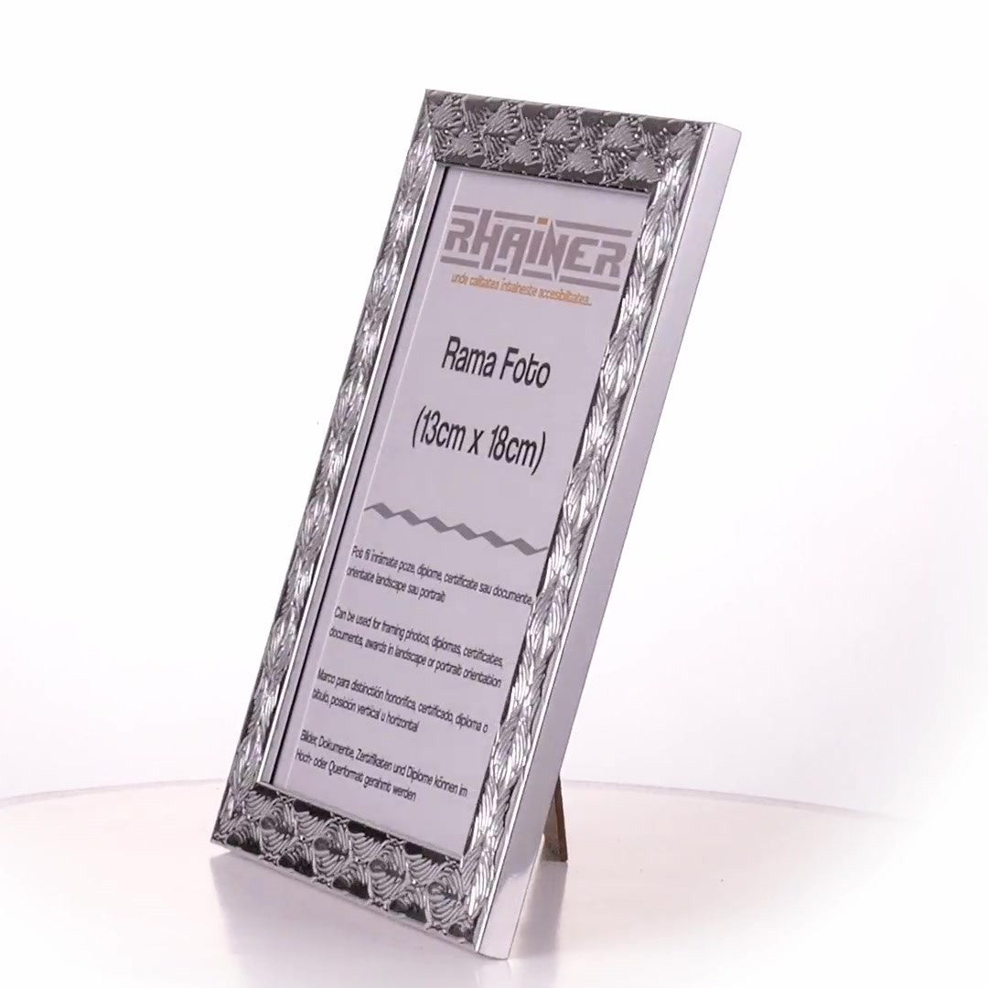 Leon textured silver photo frame 13x18