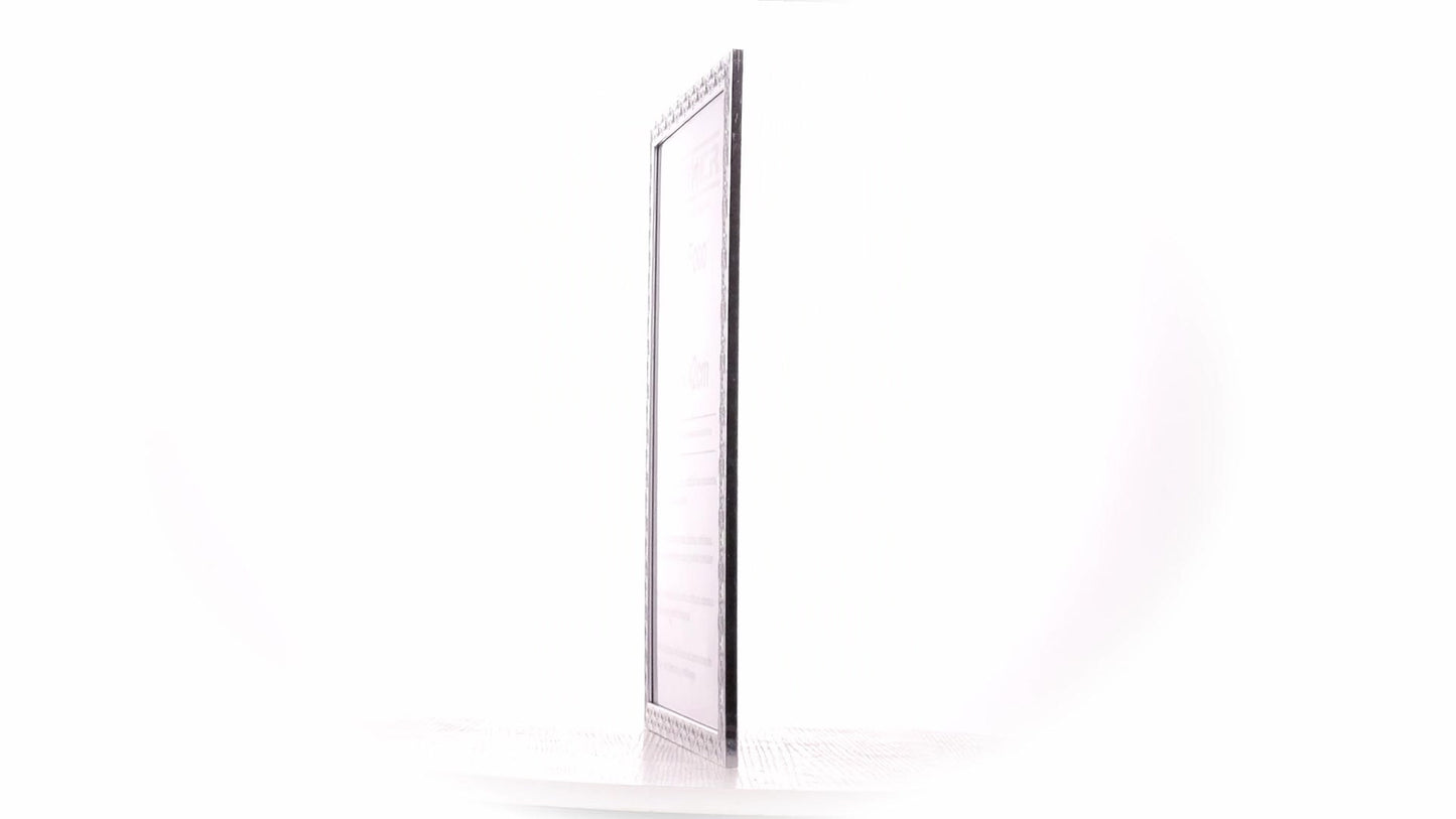 Textured silver Leon photo frame A3
