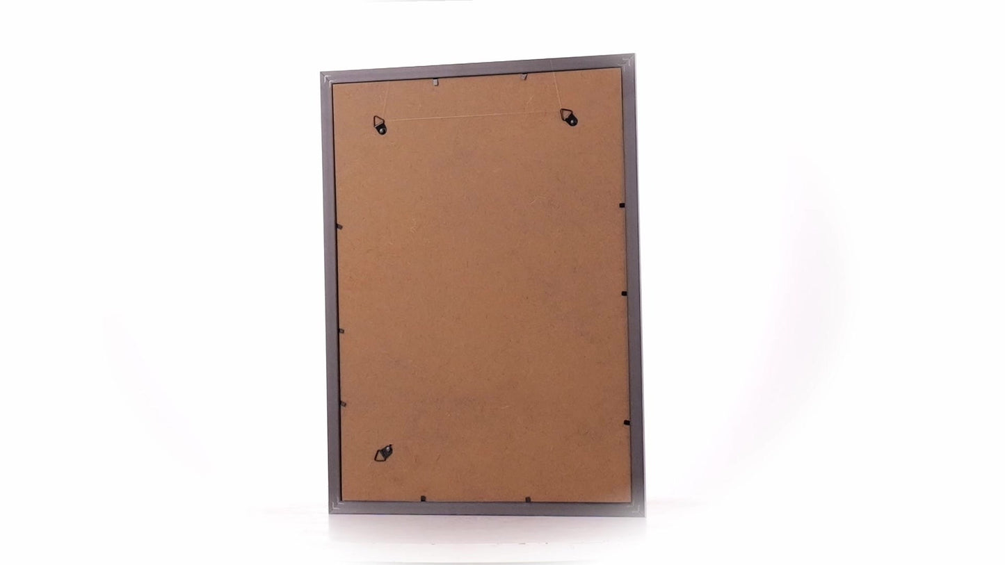 Textured silver Leon photo frame A3