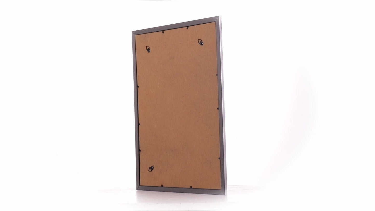 Textured silver Leon photo frame A3