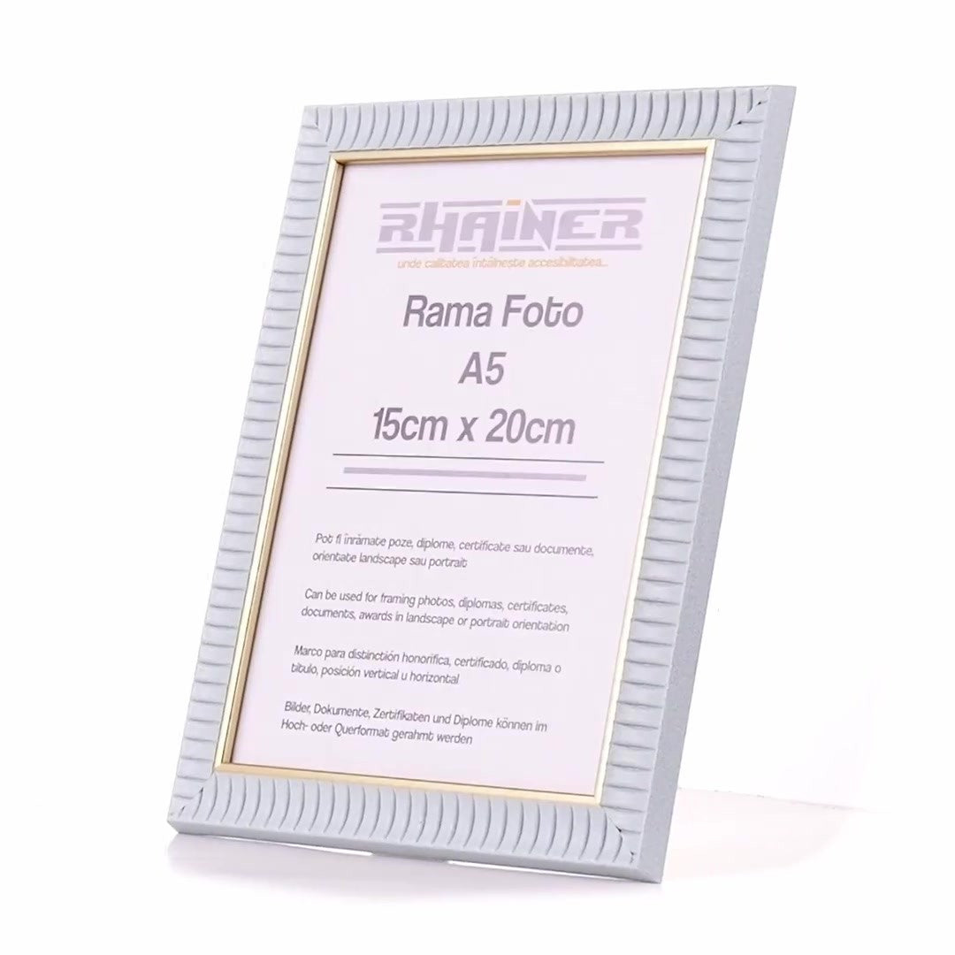 Rama foto Merida bleu+auriu A5